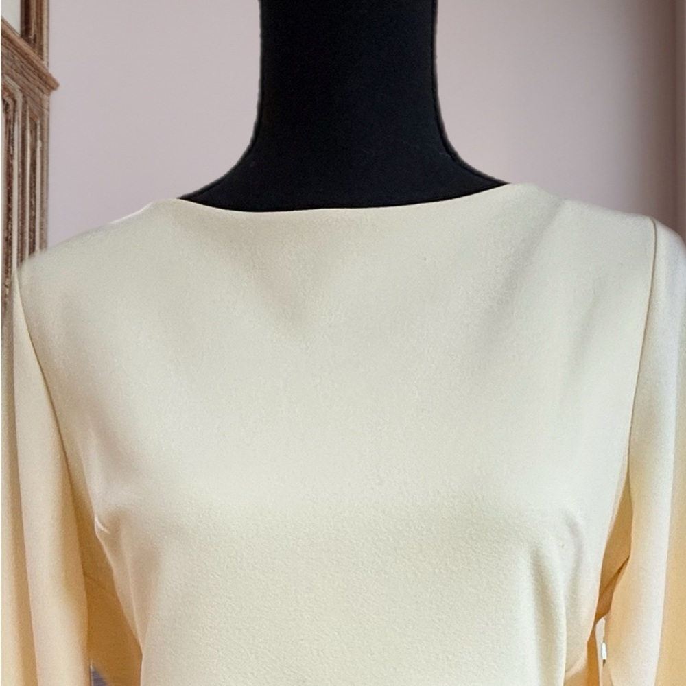 Betsey Johnson yellow cream  Bell Sleeve Dress - Picture 8 of 16